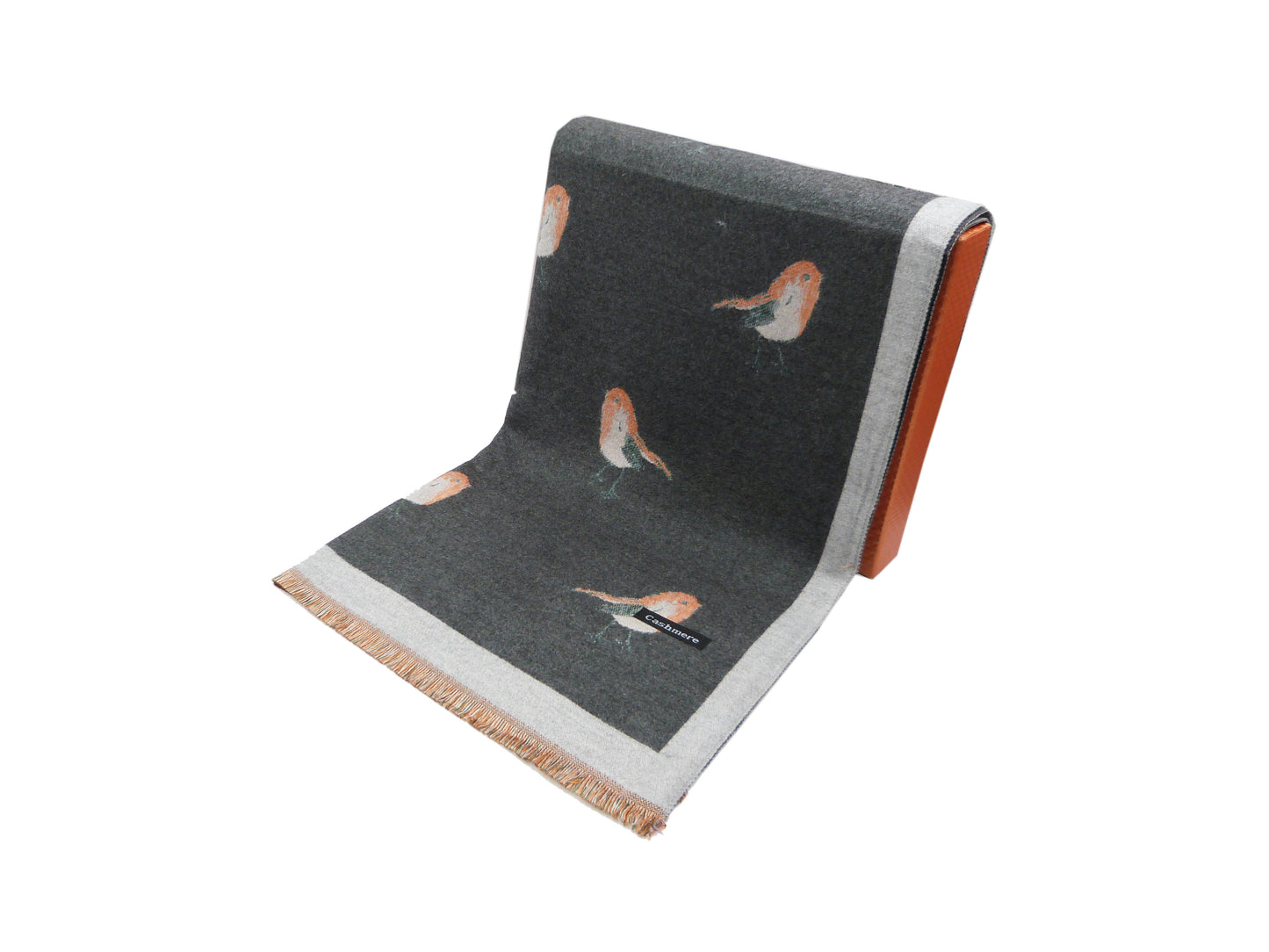Robin Bird Printed Winter Wrap
