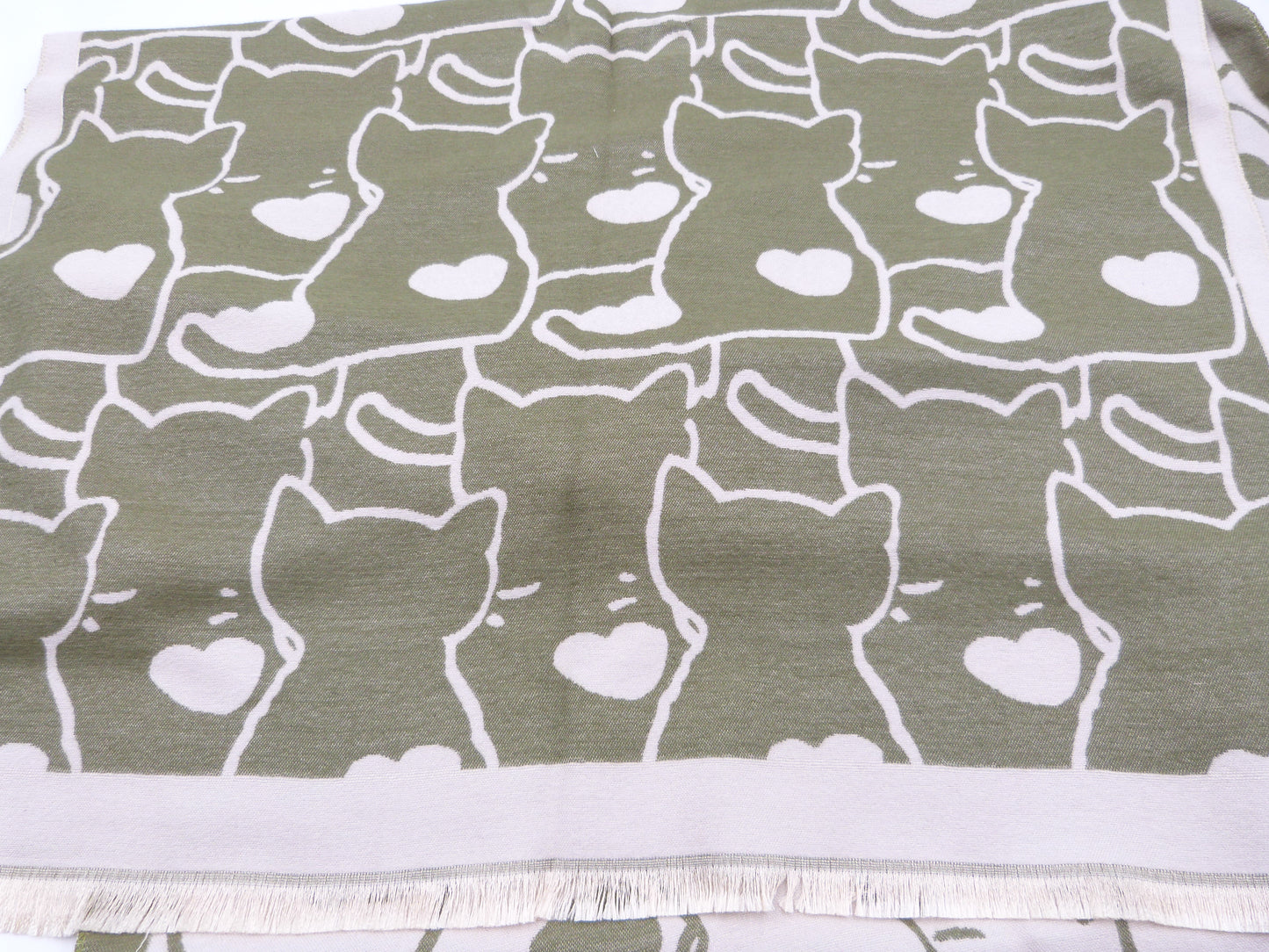 Cat Cashmere Feel Very Soft Scarf Wrap Pashmina