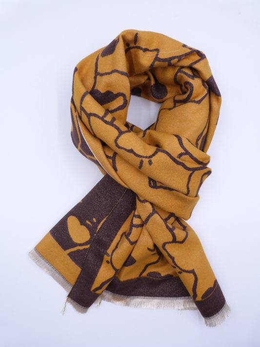 Cat Cashmere Feel Very Soft Scarf Wrap Pashmina