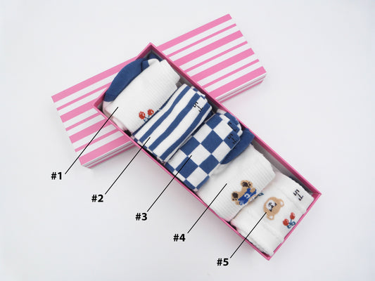 Flower Cherry Flower Print Socks 5 Styles