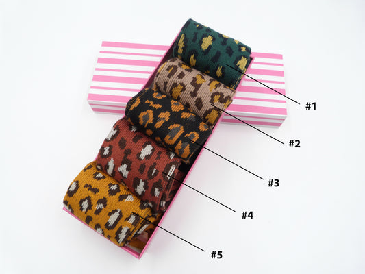 Leopard Pattern Socks 5 Colours