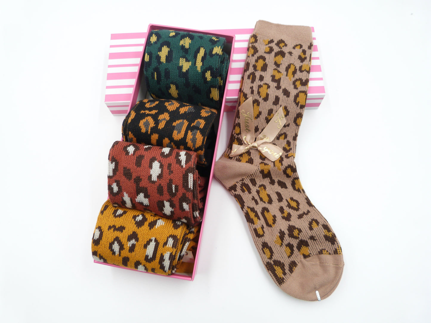 Leopard Pattern Socks 5 Colours