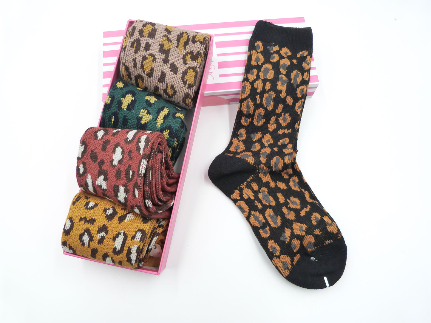 Leopard Pattern Socks 5 Colours