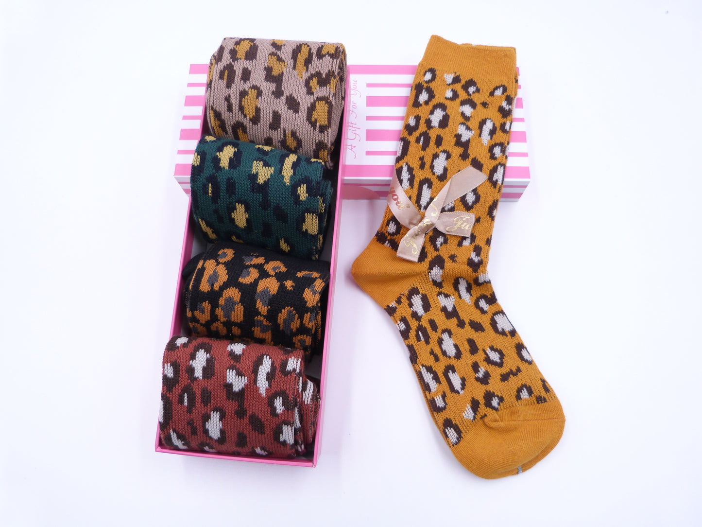 Leopard Pattern Socks 5 Colours
