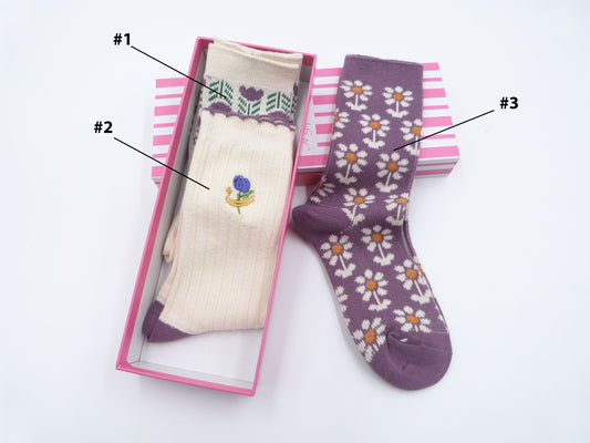Daisy Flower Socks 3 Styles