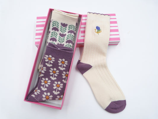 Daisy Flower Socks 3 Styles