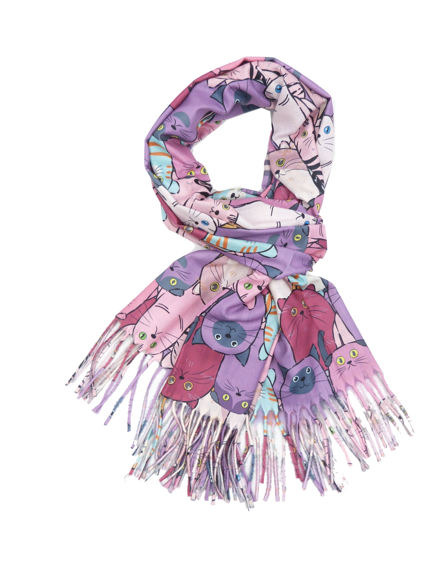 Cute Cat Wrap Pashmina Cashmere Feel