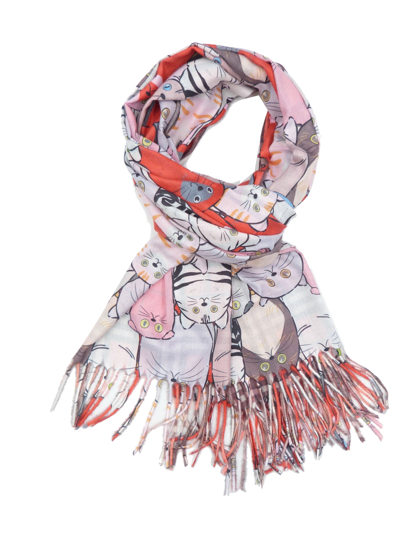 Cute Cat Wrap Pashmina Cashmere Feel