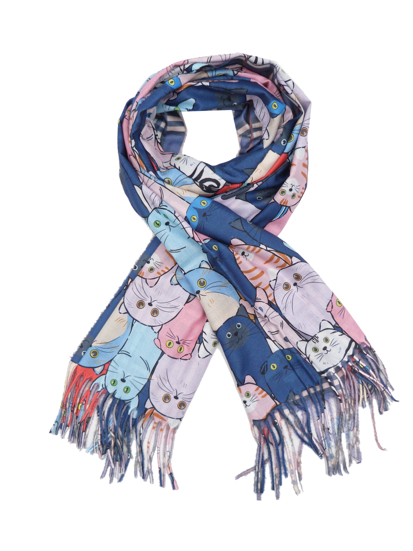 Cute Cat Wrap Pashmina Cashmere Feel
