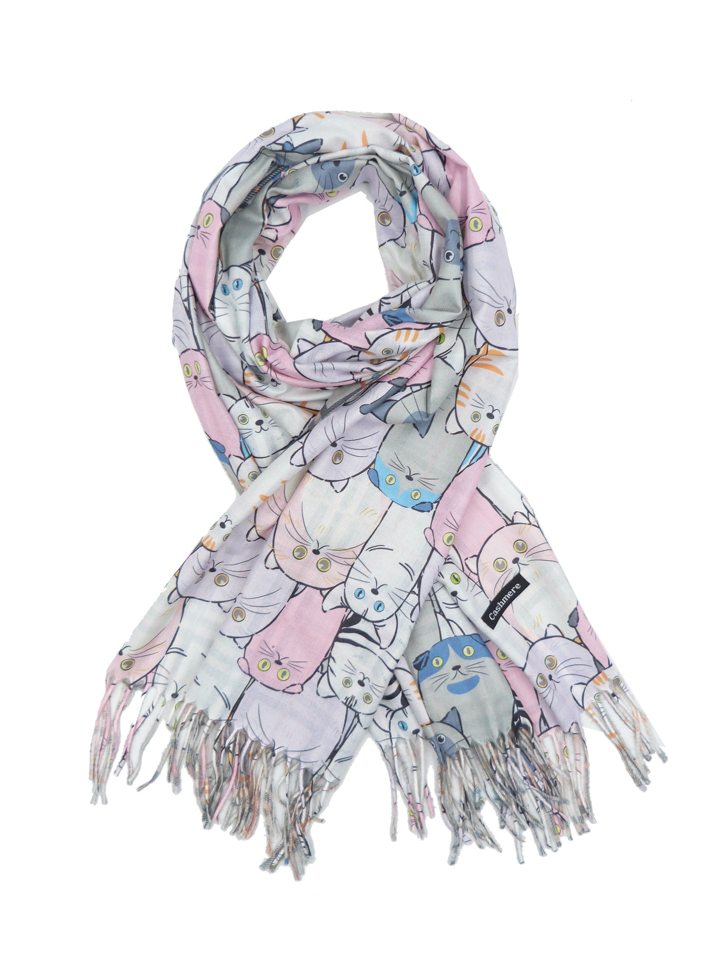 Cute Cat Wrap Pashmina Cashmere Feel