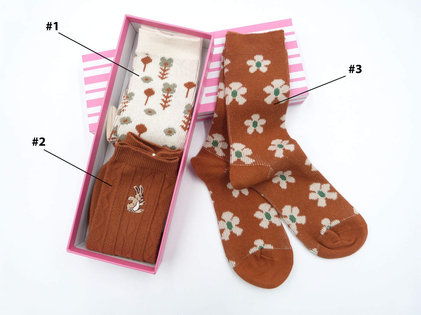 Flower Socks 3 Styles