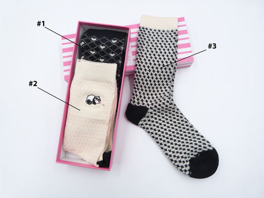 Panda Heart Socks 3 Styles