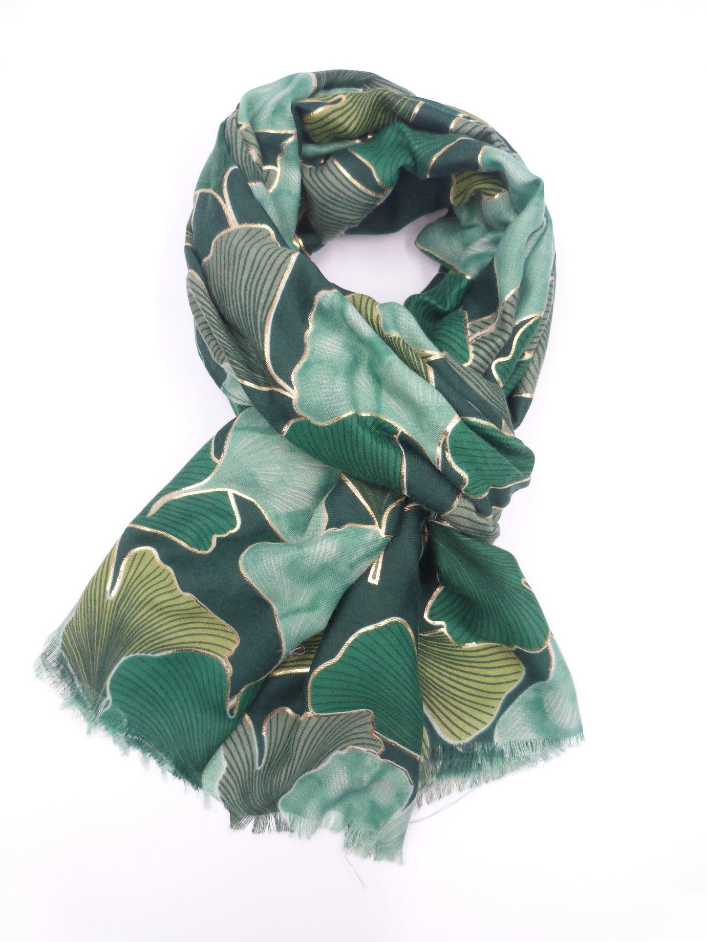 Ginkgo Flower Print Scarf