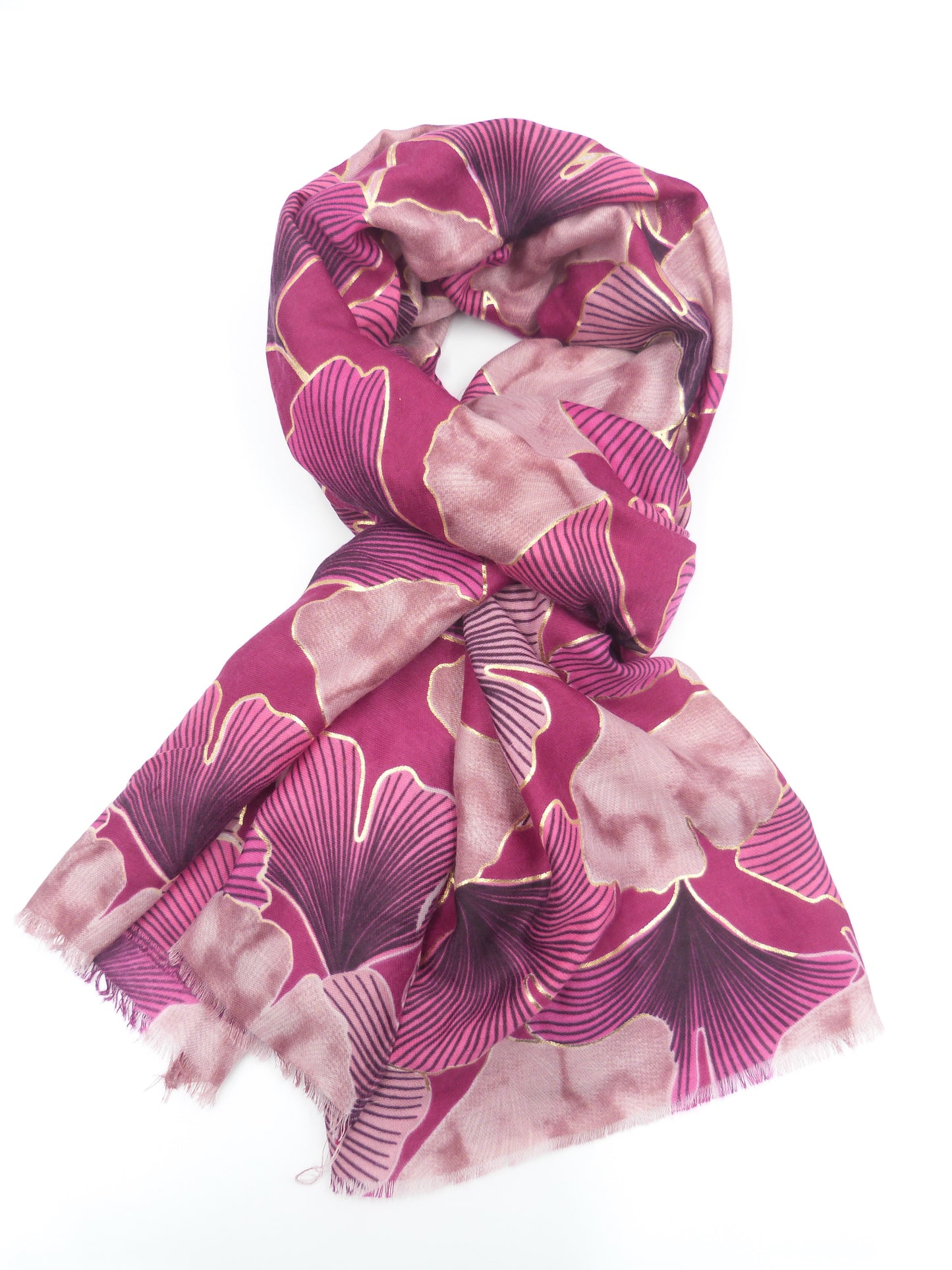 Ginkgo Flower Print Scarf