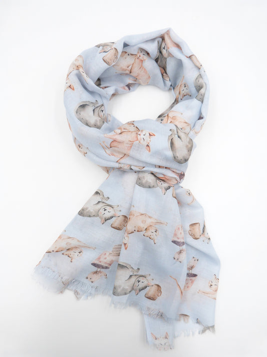 Cat Print Scarf