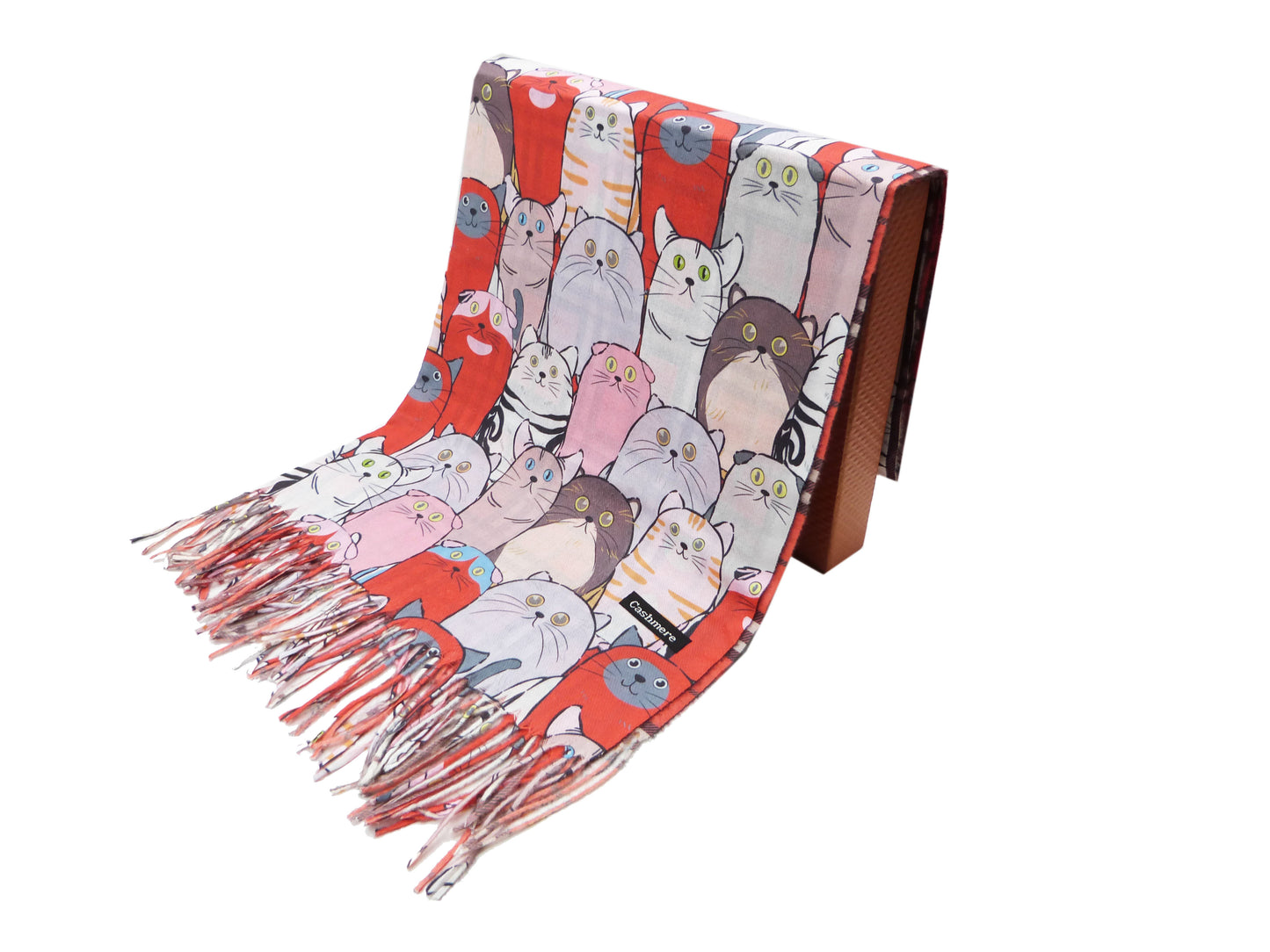 Cute Cat Wrap Pashmina Cashmere Feel