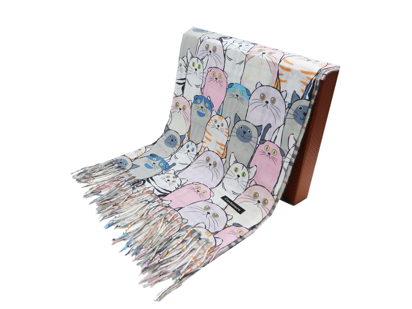 Cute Cat Wrap Pashmina Cashmere Feel
