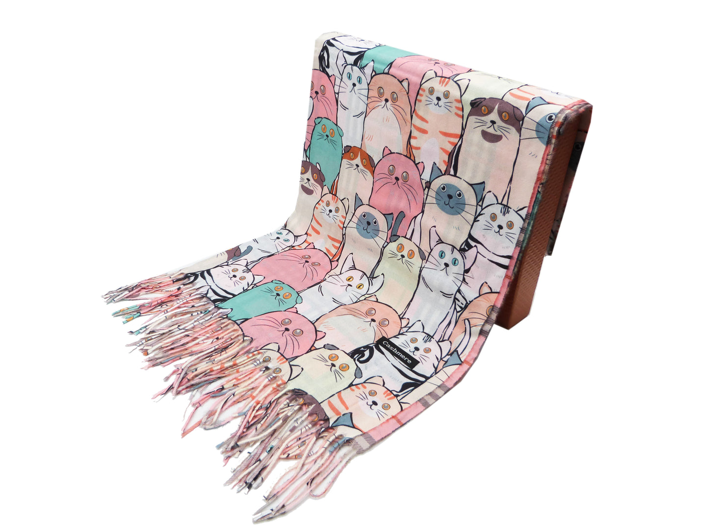 Cute Cat Wrap Pashmina Cashmere Feel