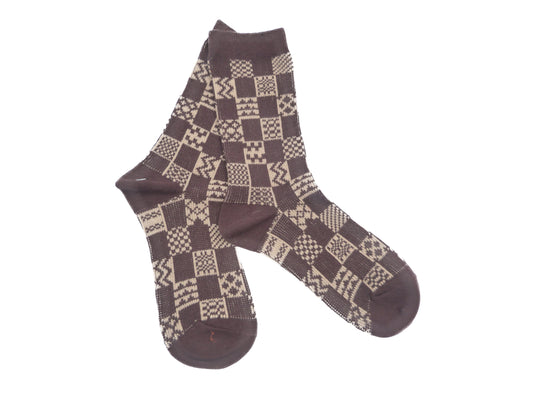 Checkered  Pattern  Seamless Socks