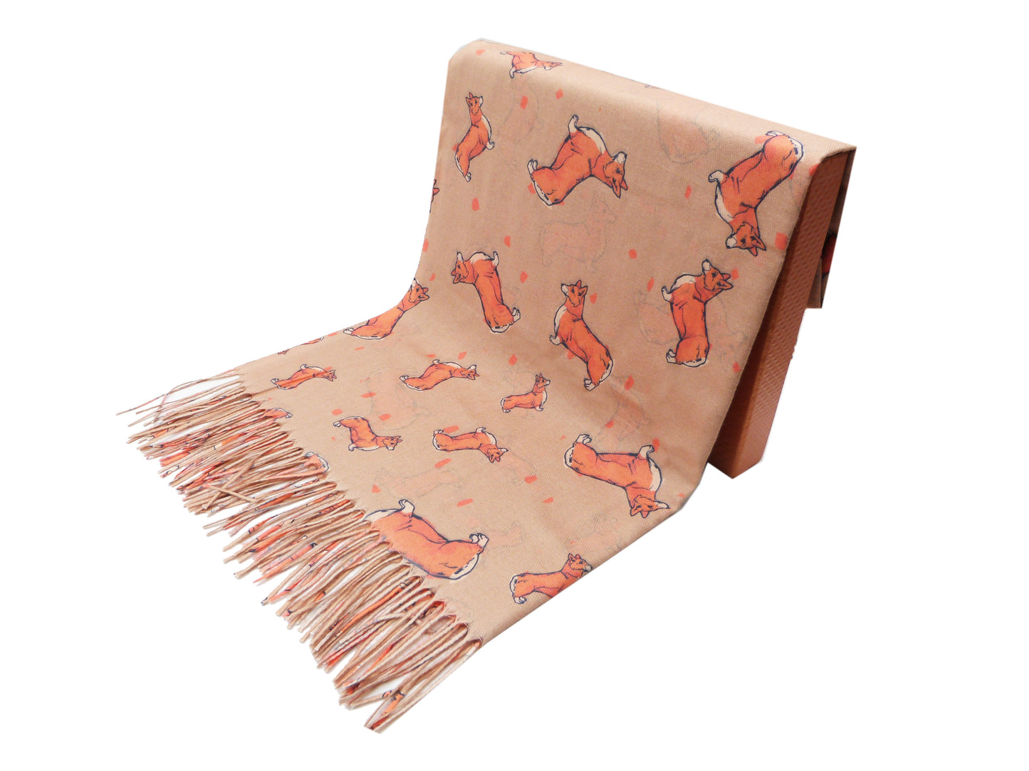 Corgi Print Wrap Pashmina Scarf