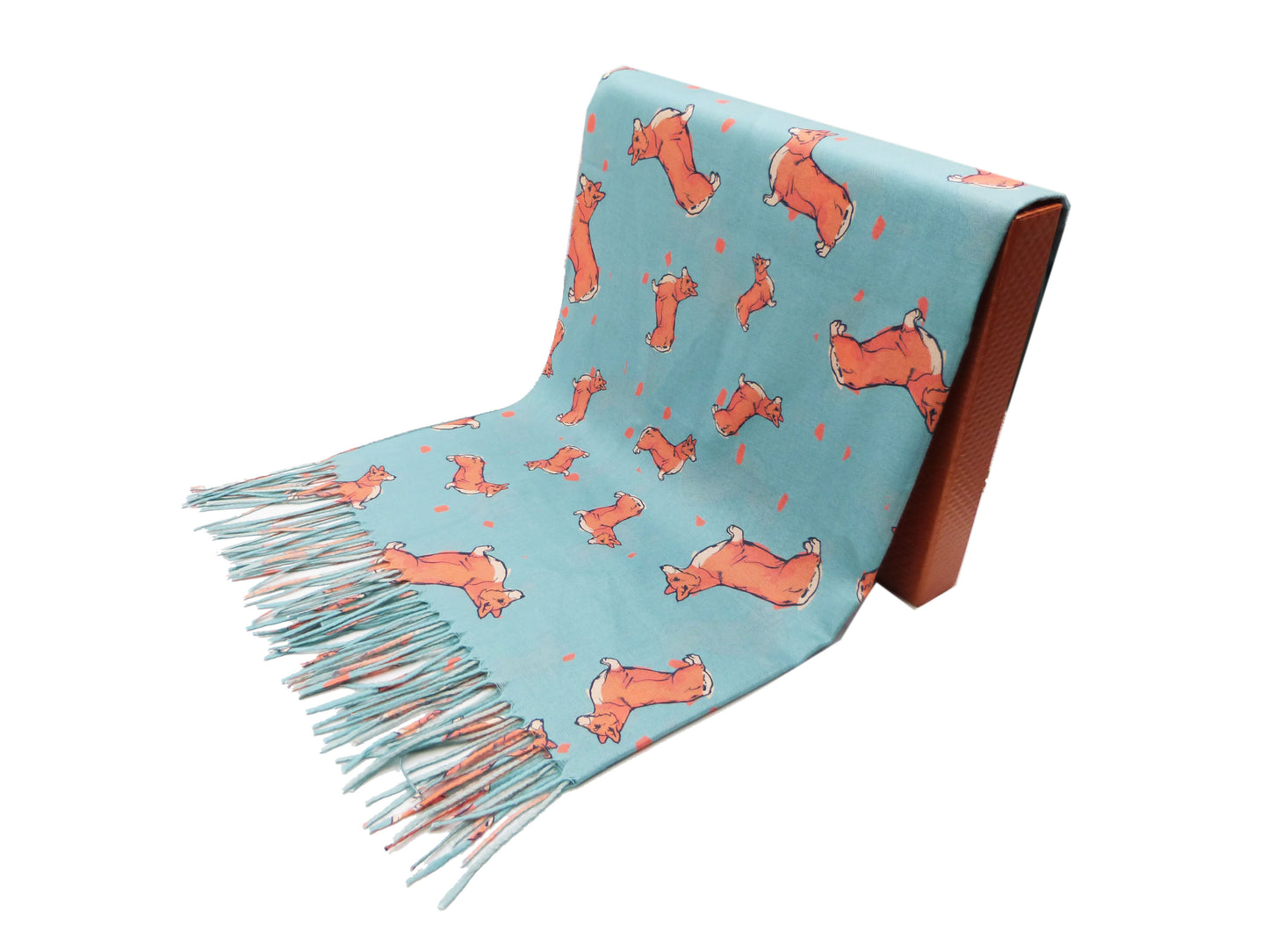 Corgi Print Wrap Pashmina Scarf