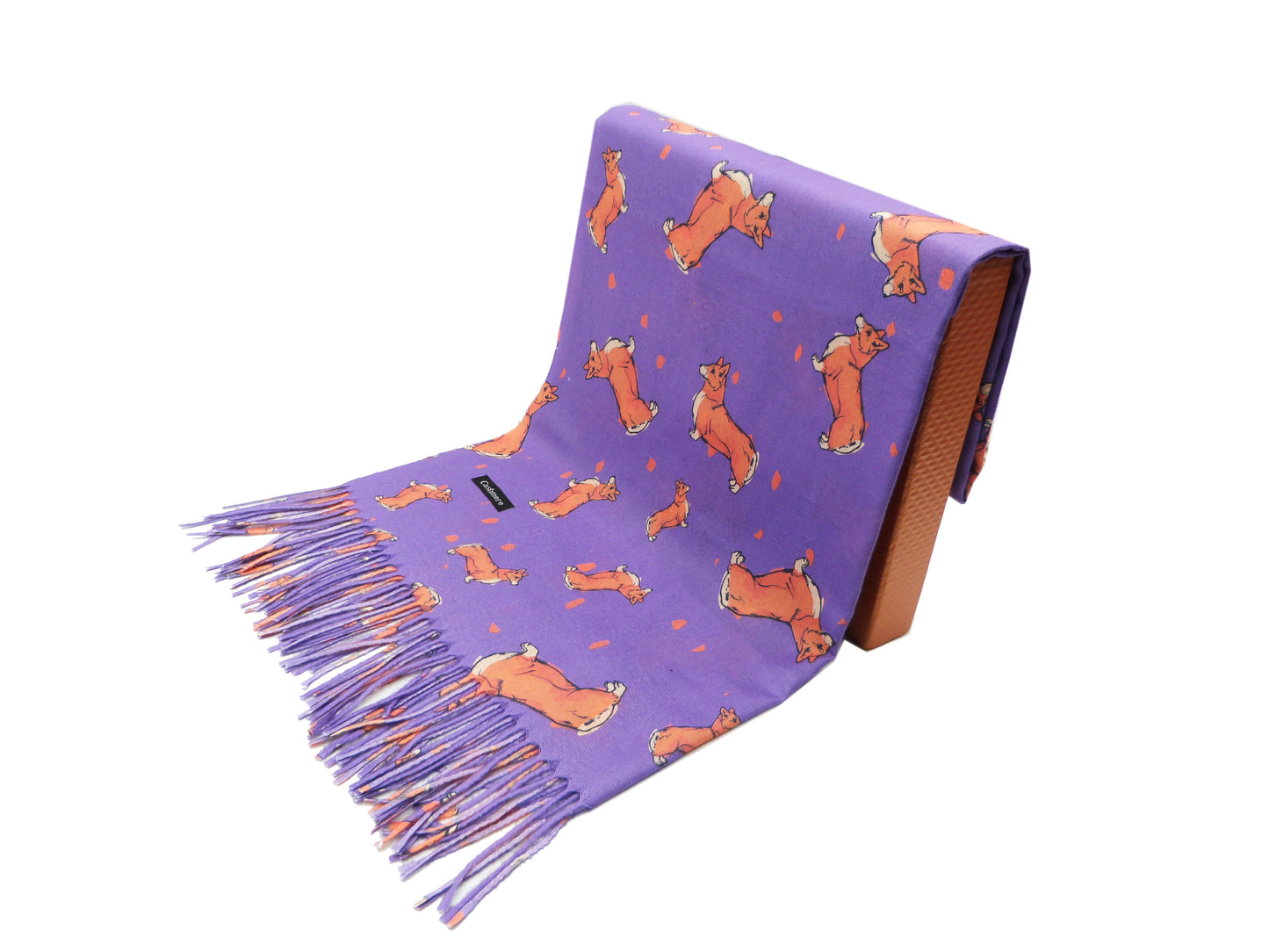 Corgi Print Wrap Pashmina Scarf