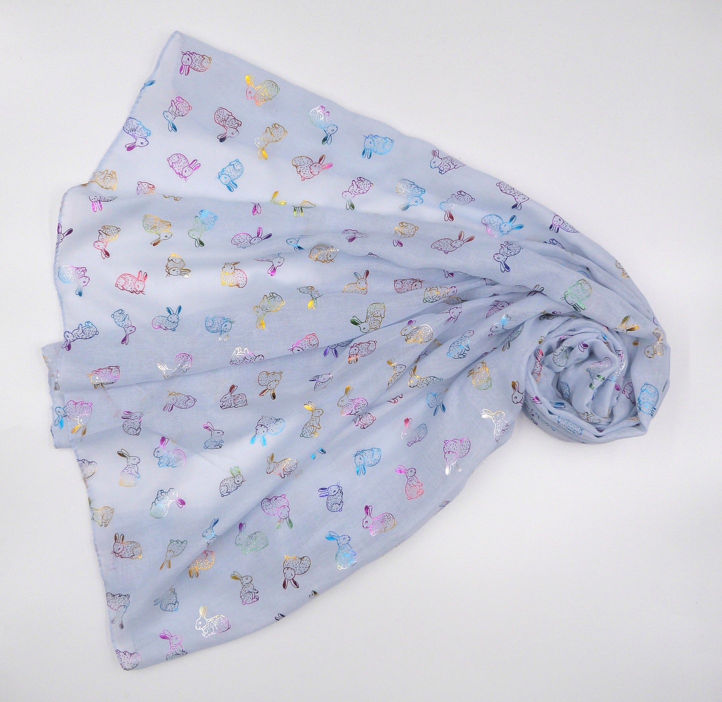 Glitter Rainbow Bunny Rabbit Scarf