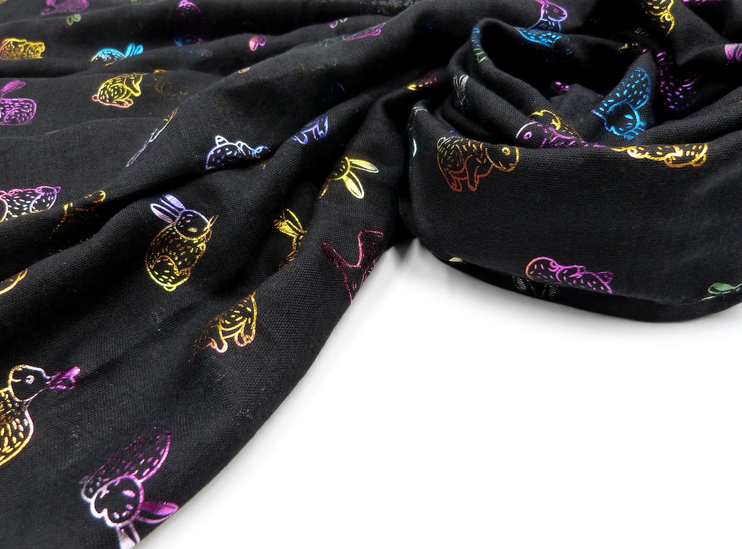 Glitter Rainbow Bunny Rabbit Scarf