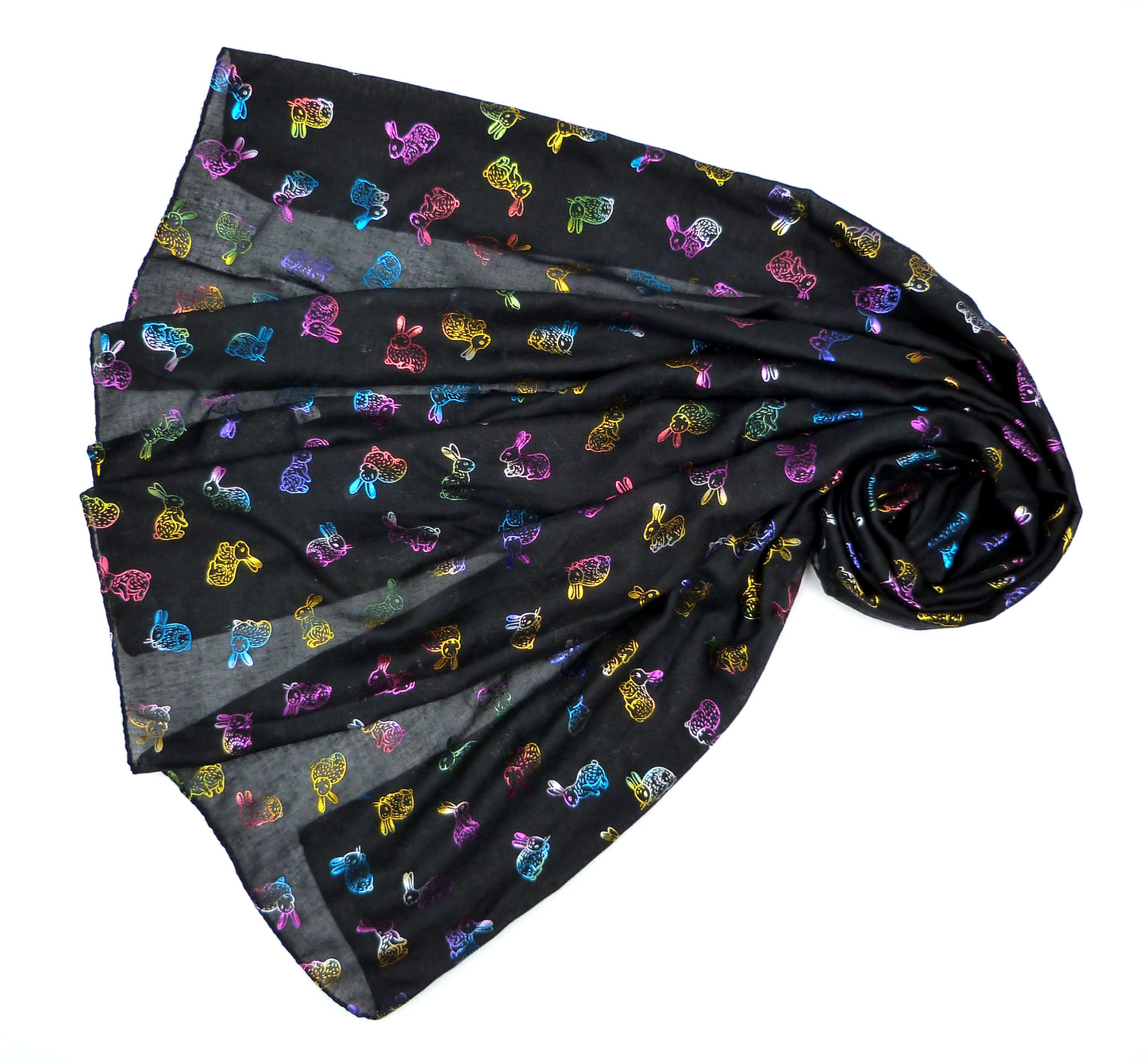 Glitter Rainbow Bunny Rabbit Scarf