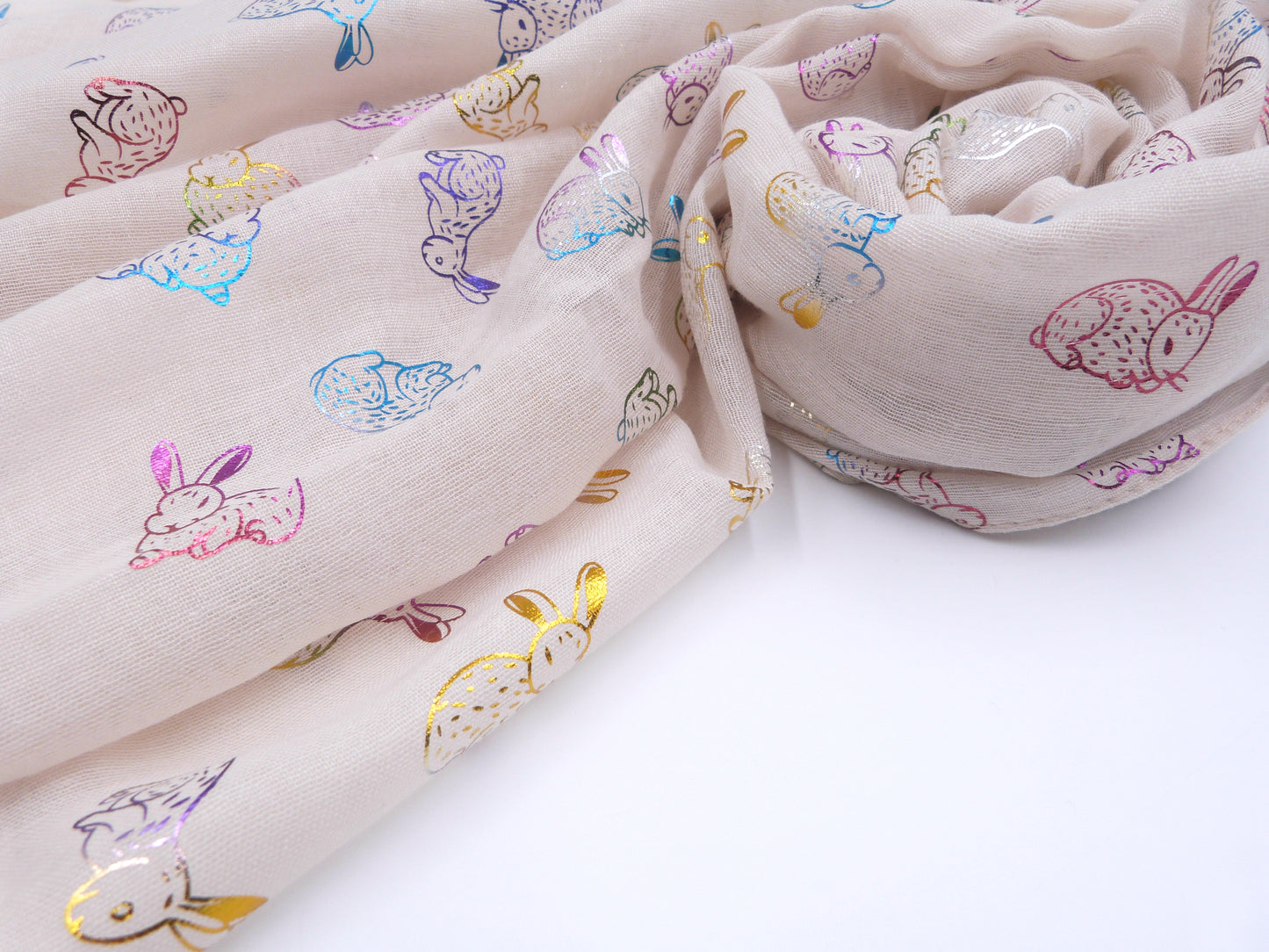 Glitter Rainbow Bunny Rabbit Scarf