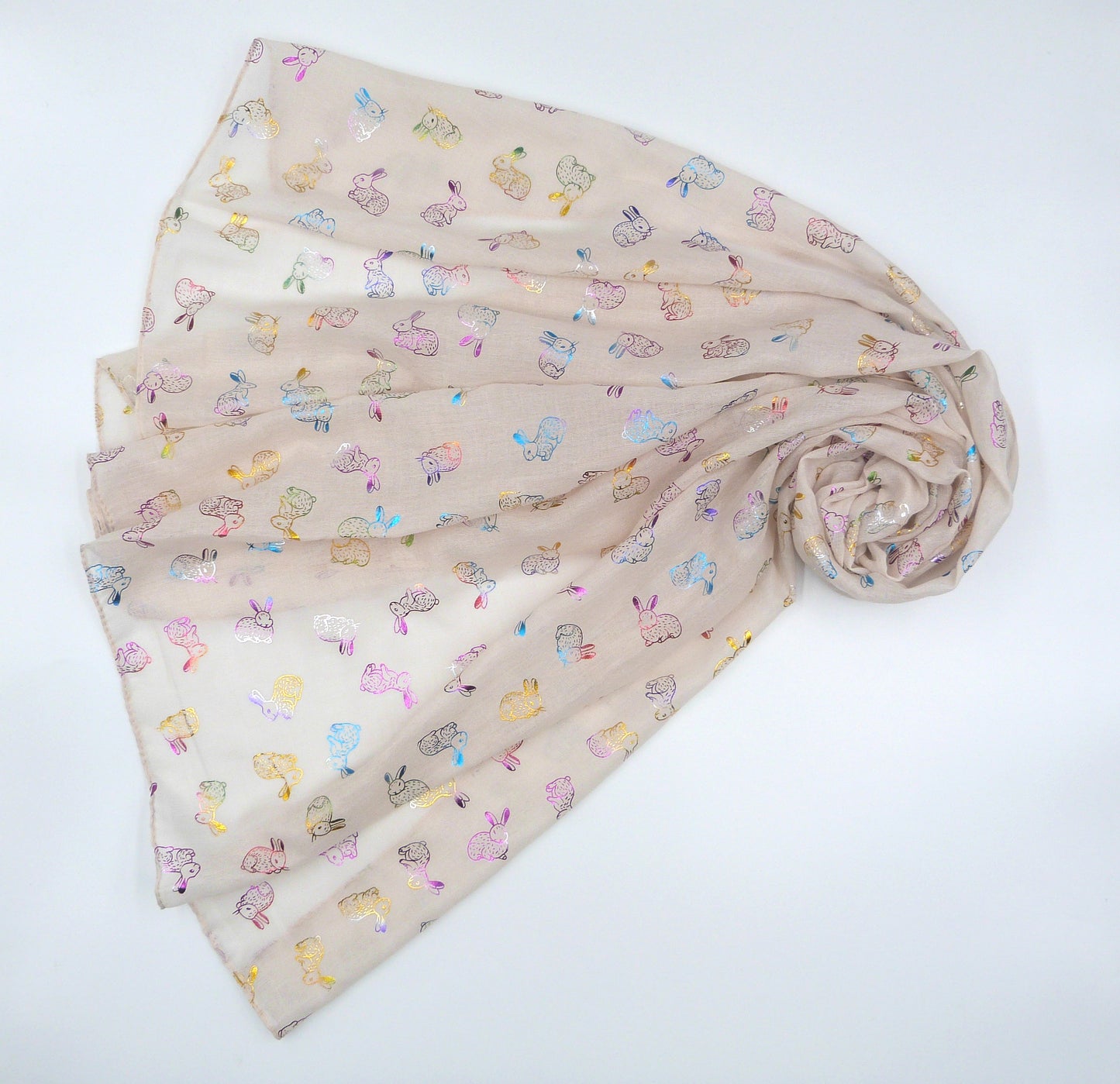 Glitter Rainbow Bunny Rabbit Scarf
