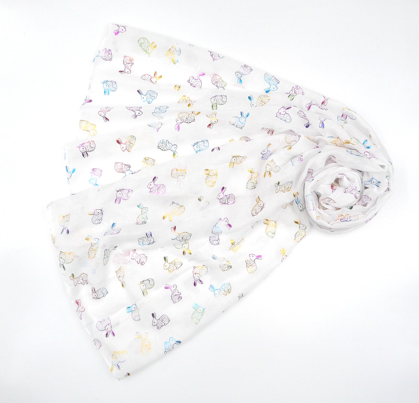Glitter Rainbow Bunny Rabbit Scarf