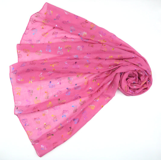 Glitter Rainbow Bunny Rabbit Scarf