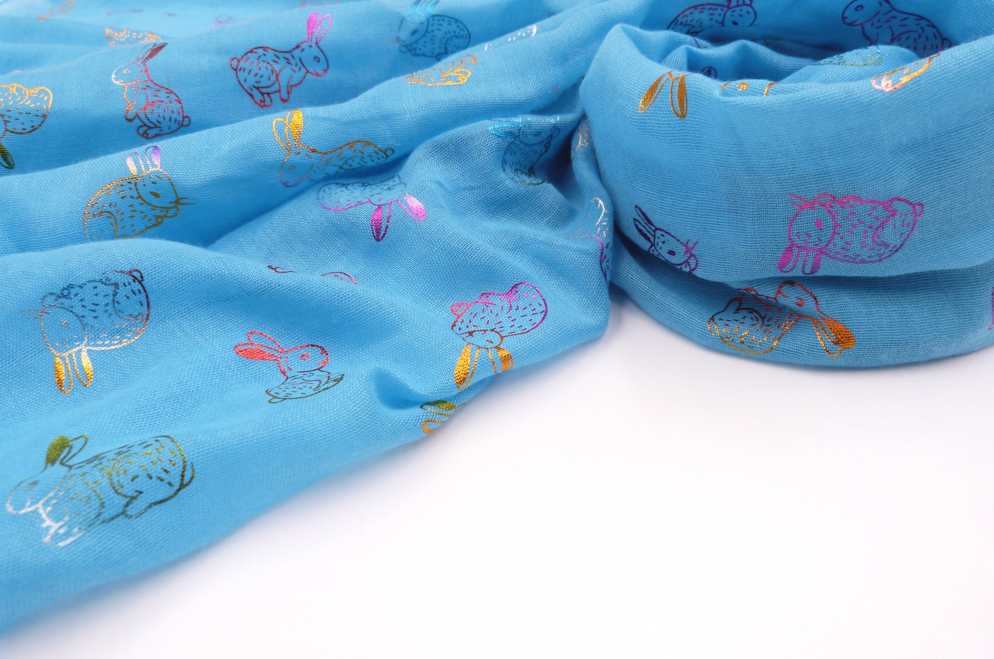 Glitter Rainbow Bunny Rabbit Scarf