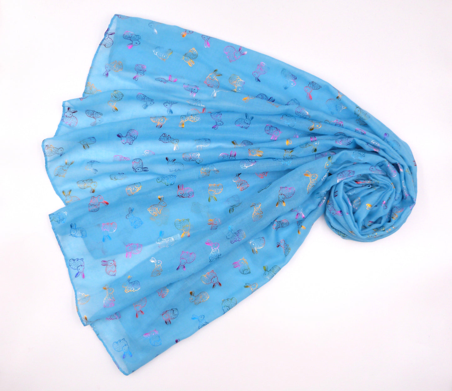 Glitter Rainbow Bunny Rabbit Scarf