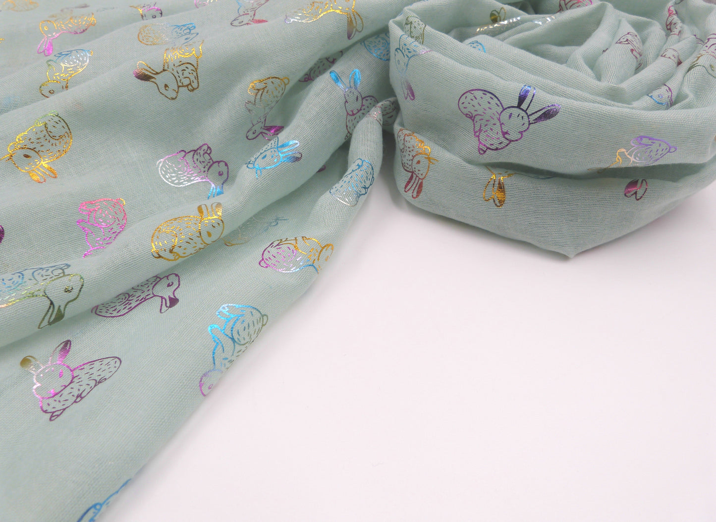 Glitter Rainbow Bunny Rabbit Scarf