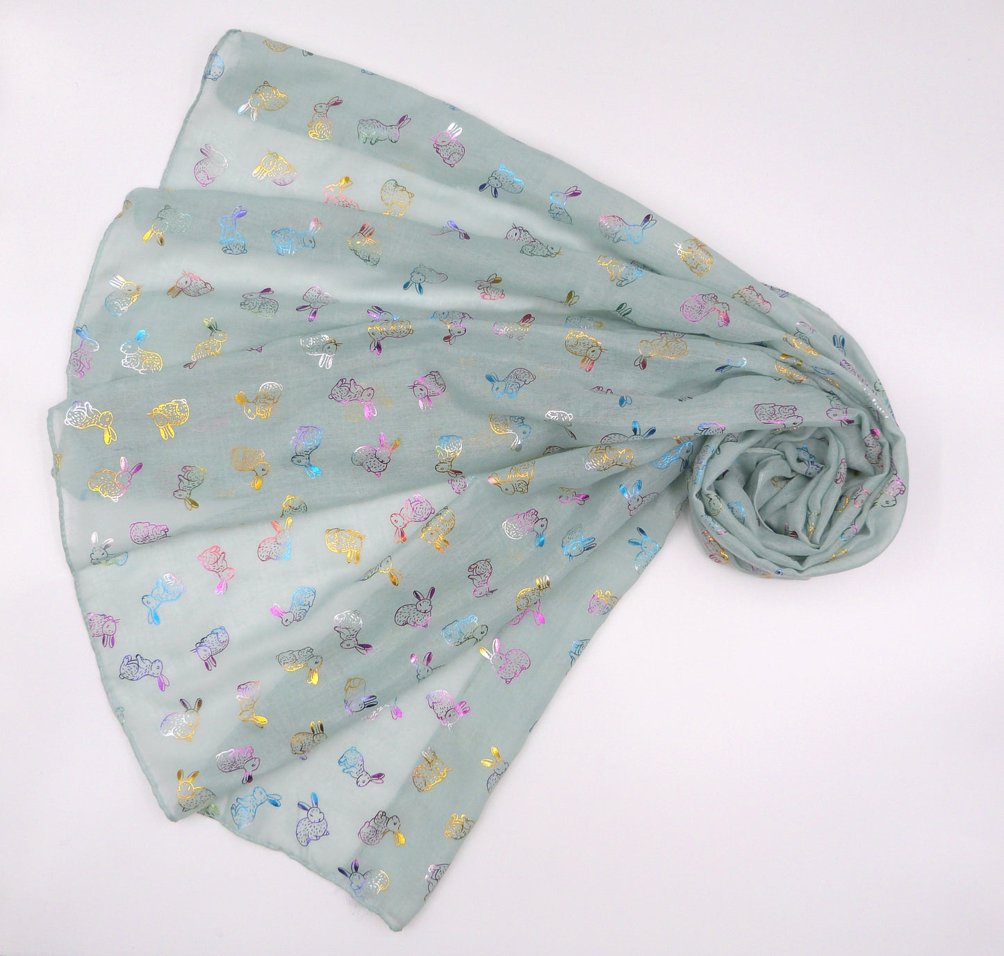 Glitter Rainbow Bunny Rabbit Scarf