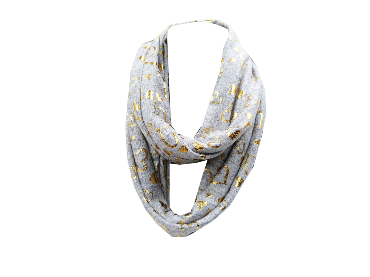 Large Glitter Heart Print Snood