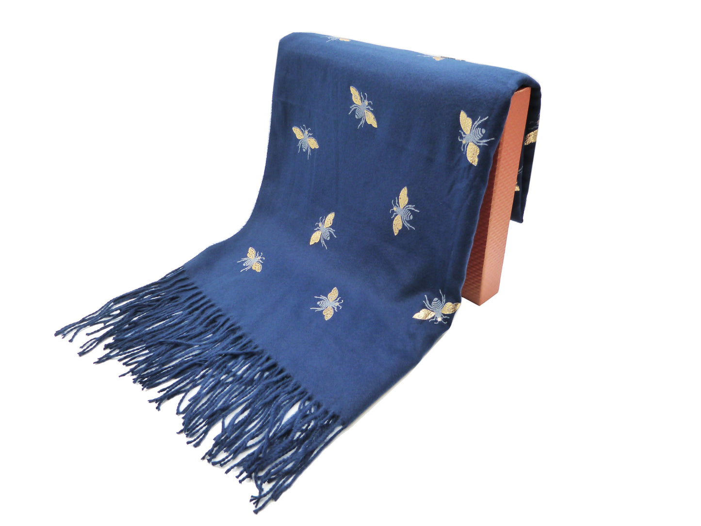 Glitter Bee Print Wrap Blanket Scarf