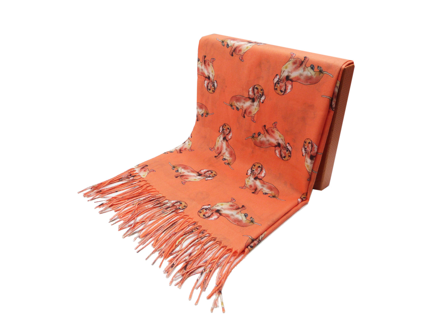 Sausage dog Printed  Winter Wrap Pashmina Scarf