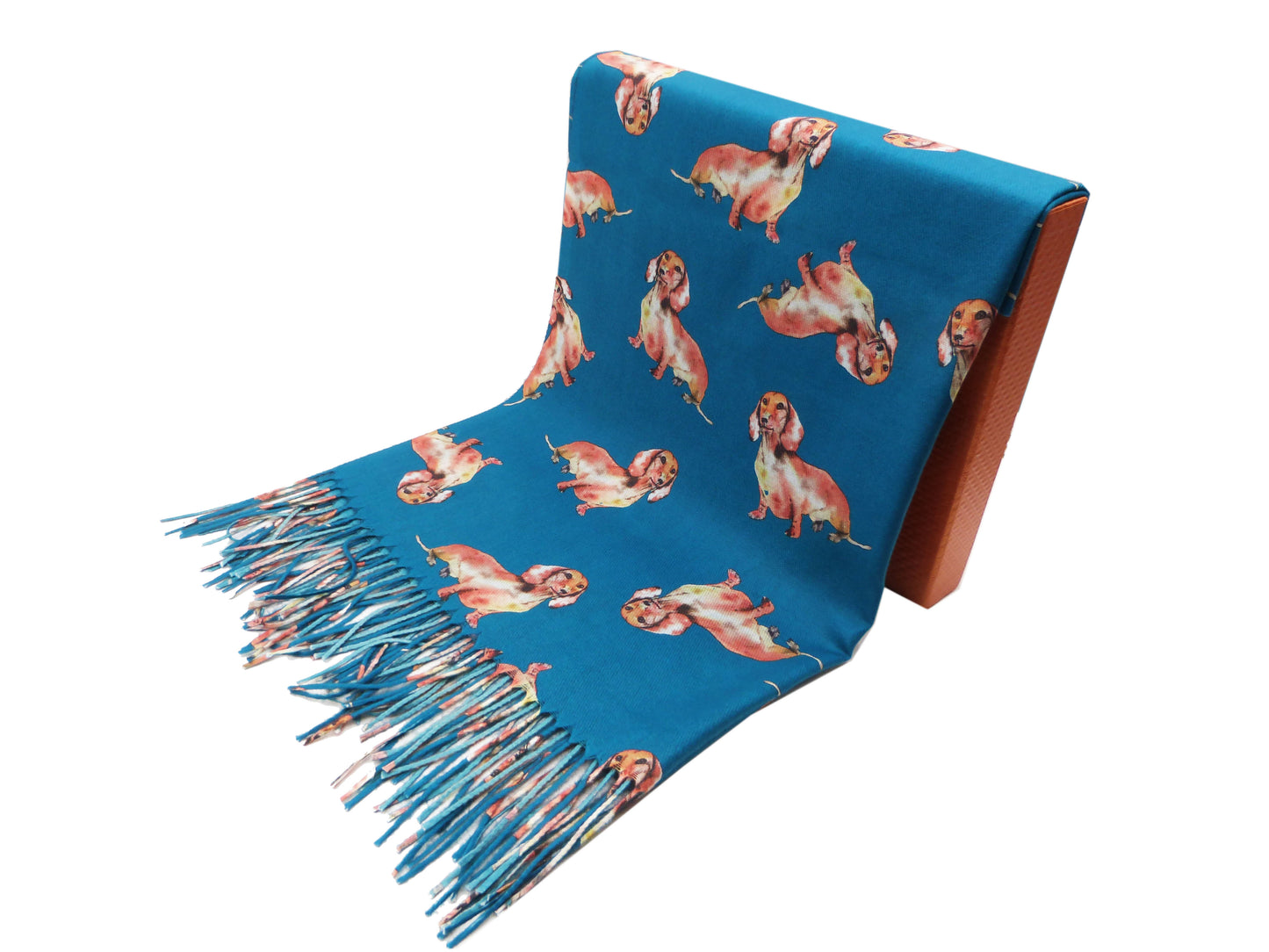 Sausage dog Printed  Winter Wrap Pashmina Scarf
