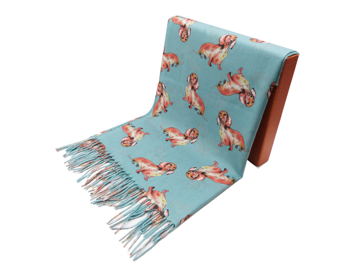 Sausage dog Printed  Winter Wrap Pashmina Scarf