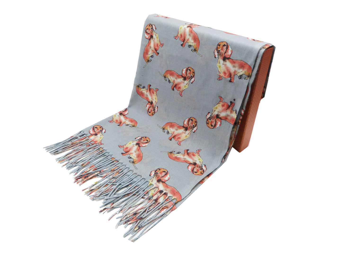 Sausage dog Printed  Winter Wrap Pashmina Scarf