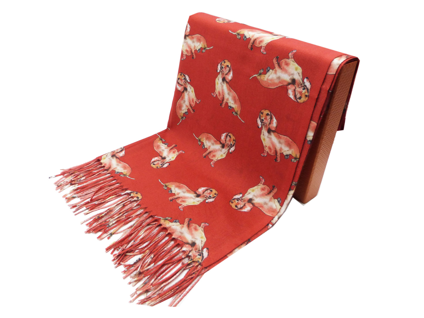 Sausage dog Printed  Winter Wrap Pashmina Scarf
