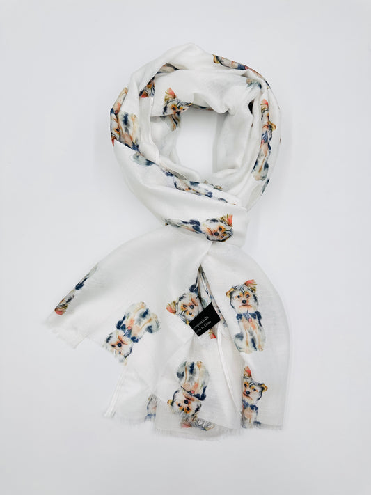 Yorkshire Terrier Print Scarf